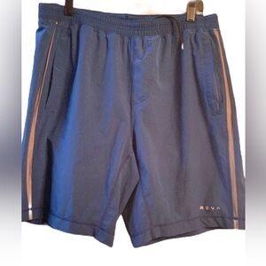 Reva 
athletic shorts Men Shorts. Blue. Zipper Pockets, Lined inside. EUC